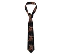 YYHWHJDE The fox wearing a witch hat Pattern Men's tie classic style suit cravat suitable for holidays and work