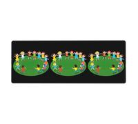 YYHWHJDE The Friend who Spins in Circles Picture Extra Large Mouse pad, Computer Office Anti Slip Gaming Keyboard Thickened Version 12x31.5in