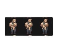 YYHWHJDE The Friendly Bear Family Picture Extra Large Mouse pad, Computer Office Anti Slip Gaming Keyboard Thickened Version 12x31.5in