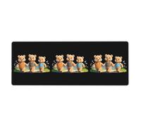 YYHWHJDE The Friendship Of The Three Little Bears Pattern Extra Large Mouse Pad, Computer Office Anti Slip Gaming Keyboard Thickened Version 12x31.5in