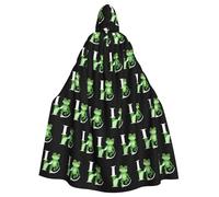 YYHWHJDE The frog prince who said he loved you Pattern Halloween Adult Hooded Cloak for various party and carnival settings