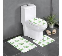 YYHWHJDE The Frog Prince who Said he Loved You Picture Three Piece Set of Bathroom Floor mats, Bathroom Shower mats, Anti Slip Quick Drying