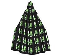YYHWHJDE The frog prince who said he loved you Prints Halloween Adult Hooded Cloak for Parties and Costumes