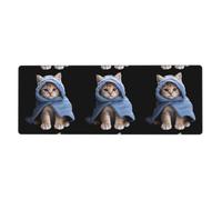 YYHWHJDE The Gentle Little Orange cat Picture Extra Large Mouse pad, Computer Office Anti Slip Gaming Keyboard Thickened Version 12x31.5in