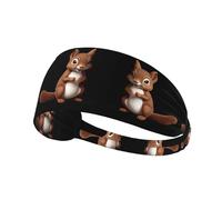YYHWHJDE The Gentle Little Squirrel Picture Sports Headband for Women Sweat Proof Bandeau Summer Elastic Band
