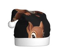 YYHWHJDE The gentle little squirrel Printing Christmas Hat Durable for Adult for Halloween, Christmas, New Year