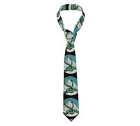 YYHWHJDE The giant snake guarding the mountain Pattern Men's tie classic style suit cravat suitable for holidays and work