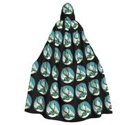 YYHWHJDE The giant snake guarding the mountain Prints Halloween Adult Hooded Cloak for Parties and Costumes