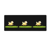 YYHWHJDE The Golden Little Sheep Is Jumping Pattern Extra Large Mouse Pad, Computer Office Anti Slip Gaming Keyboard Thickened Version 12x31.5in