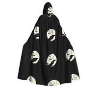 YYHWHJDE The Grave Guardian Picture Halloween Adult Hooded Cape Cloak No Zipper, Comfortable For Costume Parties