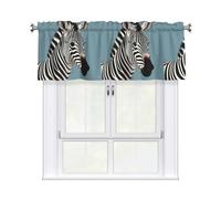 YYHWHJDE The Honest Zebra Prints Kitchen Tier Curtains 54x18 - Peach Skin Window Layers for Soft Light & Easy Style