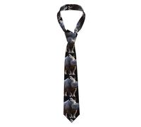 YYHWHJDE The huge rhino Pattern Men's tie classic style suit cravat suitable for holidays and work