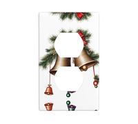 YYHWHJDE The jingling Bell Picture Double Socket Wall Panel Electrical Socket Cover Plate is Shatter Resistant and Durable 4.5x2.76in