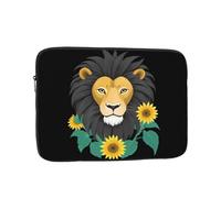 YYHWHJDE The Lion Among The Sunflower Prints Protective Shockproof Portable Laptop Sleeve Case 15 inch for Men and Women Business Travel, and Office Daily Use