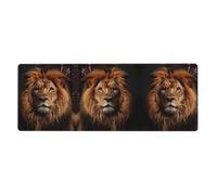 YYHWHJDE The Lion'S Gaze Pattern Extra Large Mouse Pad, Computer Office Anti Slip Gaming Keyboard Thickened Version 12x31.5in