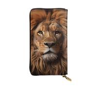 YYHWHJDE The Lion's Gaze Printing Quality Leather Long Clutch Wallet Designed for Fashion Girls and Women Stylish 7.48 x 4.13 in