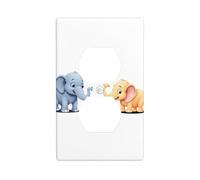 YYHWHJDE The Little ant and The Elephant Pattern Double Socket Wall Panel Decorative is Durable and Suitable for Socket Light Switch Accessories 4.5x2.76in