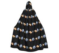 YYHWHJDE The Little Ant And The Elephant Pattern Halloween Adult Hooded Cape Cloak No Zipper, Comfortable For Costume Parties