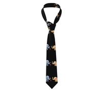 YYHWHJDE The little ant and the elephant Pattern Men's tie classic style suit cravat suitable for holidays and work