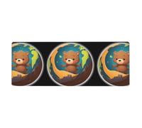YYHWHJDE The Little Bear on The Planet Prints Extra Large Mouse pad Mousepad Computer Office Gaming Keyboard Thickened Version 12x31.5in