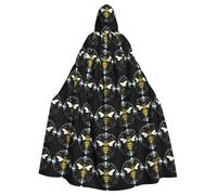 YYHWHJDE The little bee in the crystal Prints Halloween Adult Hooded Cloak for Parties and Costumes