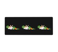 YYHWHJDE The Little Colorful Rabbit Pulling Cabbage Pattern Extra Large Mouse Pad, Computer Office Anti Slip Gaming Keyboard Thickened Version 12x31.5in
