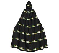 YYHWHJDE The little colorful rabbit pulling cabbage Prints Halloween Adult Hooded Cloak for Parties and Costumes