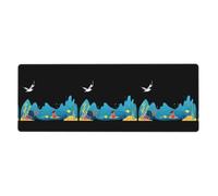 YYHWHJDE The Little Girl Favored by The Ocean Picture Extra Large Mouse pad, Computer Office Anti Slip Gaming Keyboard Thickened Version 12x31.5in