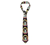 YYHWHJDE The little rabbit in the gorgeous easter egg Pattern Men's tie classic style suit cravat suitable for holidays and work