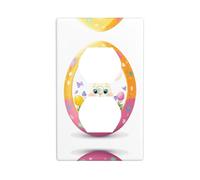 YYHWHJDE The Little Rabbit in The Gorgeous Easter Egg Picture Double Socket Wall Panel Electrical Socket Cover Plate is Shatter Resistant and Durable 4.5x2.76in