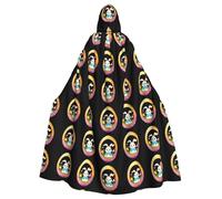 YYHWHJDE The little rabbit in the gorgeous easter egg Prints Halloween Adult Hooded Cloak for Parties and Costumes