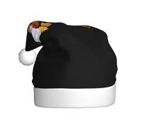 YYHWHJDE The little rabbit next to the pumpkin Prints Christmas Hat for Adult Making It a Fun and Durable Gift for Men and Women