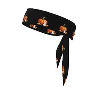 YYHWHJDE The little rabbit next to the pumpkin Prints Sports Double-Sided Headscarf Quick Drying, Moisture Wicking for Women, Girls, and Men