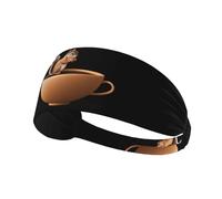 YYHWHJDE The Little Squirrel in The Spinning Cup Picture Sports Headband for Women Sweat Proof Bandeau Summer Elastic Band