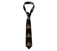 YYHWHJDE The little witch in the flowers Pattern Men's tie classic style suit cravat suitable for holidays and work