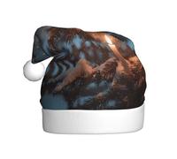 YYHWHJDE The Lone Lamp Under the Cedars Prints Christmas Hat for Adult for men and women clothing headband for festive occasions