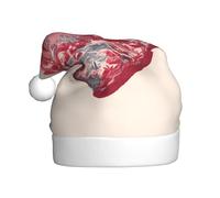 YYHWHJDE The Love of Scenery Pattern Christmas Hat for Adult Soft and Fluffy, Ideal for Long-Term Use