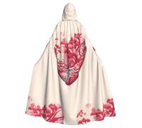 YYHWHJDE The Love of Scenery Prints Adult Hooded Cloak is a super large, comfortable, and durable Halloween hooded poncho