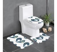 YYHWHJDE The Love of The Waves Picture Three Piece Set of Bathroom Floor mats, Bathroom Shower mats, Anti Slip Quick Drying