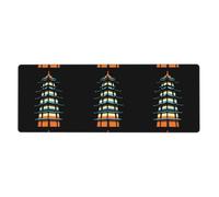 YYHWHJDE The Magnificent Drum Tower Pattern Extra Large Mouse Pad, Computer Office Anti Slip Gaming Keyboard Thickened Version 12x31.5in