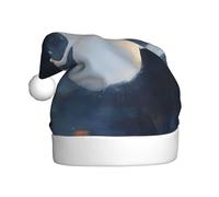 YYHWHJDE The Merry Ghost Pattern Christmas Hat for Adult Soft and Fluffy, Ideal for Long-Term Use