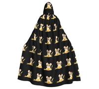 YYHWHJDE The mouse that eats wheat Prints Halloween Adult Hooded Cloak for Parties and Costumes