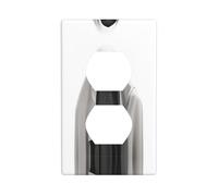 YYHWHJDE The Mystery Under The Veil Pattern Double Socket Wall Panel Decorative is Durable and Suitable for Socket Light Switch Accessories 4.5x2.76in