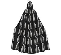 YYHWHJDE The Mystery Under The Veil Pattern Halloween Adult Hooded Cape Cloak No Zipper, Comfortable For Costume Parties