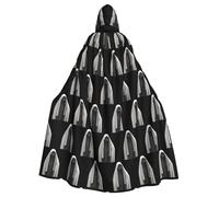 YYHWHJDE The mystery under the veil Pattern Halloween Adult Hooded Cloak for various party and carnival settings
