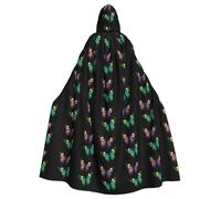 YYHWHJDE The opposite butterfly Prints Halloween Adult Hooded Cloak for Parties and Costumes