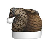 YYHWHJDE The Owl and the Cat Pattern Christmas Hat for Adult Soft and Fluffy, Ideal for Long-Term Use