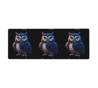 YYHWHJDE The Owl That Never Sleeps Pattern Extra Large Mouse Pad, Computer Office Anti Slip Gaming Keyboard Thickened Version 12x31.5in