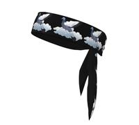 YYHWHJDE The pigeon in the white clouds Pattern Sports Double-Sided Headscarf Quick Drying, Moisture Wicking for Women, Girls, and Men