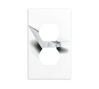 YYHWHJDE The Plane Carrying Dreams Prints Double Socket Wall Panel Decorative for Residential and Commercial Areas 4.5x2.76in